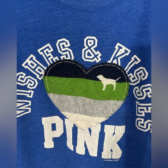 2/$15- PINK Victoria's Secret Wishes & Kisses Tee - Picture 2 of 6